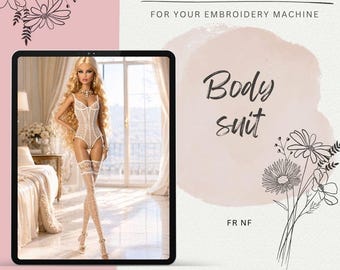 Digital Embroidery /embroidered body suit for Integrity toys FR, NF dolls. + Tutorial