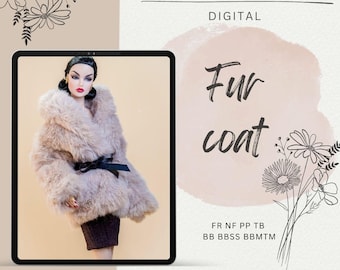 Wzór cyfrowy w formacie PDF na futro dla lalek BB i Integrity Toys 1:6 + SAMOUCZEK WIDEO