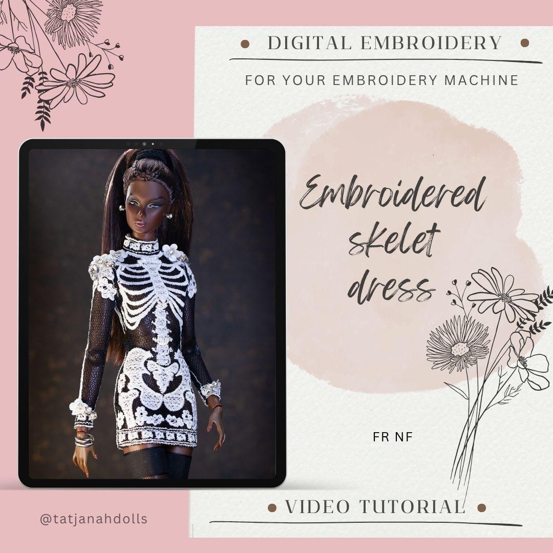 embroidered skeleton dress SKELETON DRESS-COAT main image 1