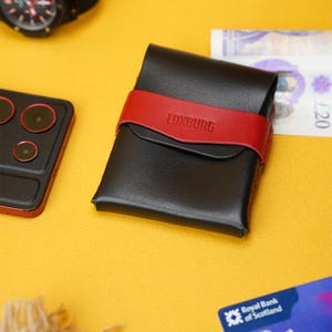 Handgefertigte Ledergeldbörse & minimalistischer Kreditkartenhalter - Entworfen für die Vordertasche | Geschenk für Männer, Vatertag