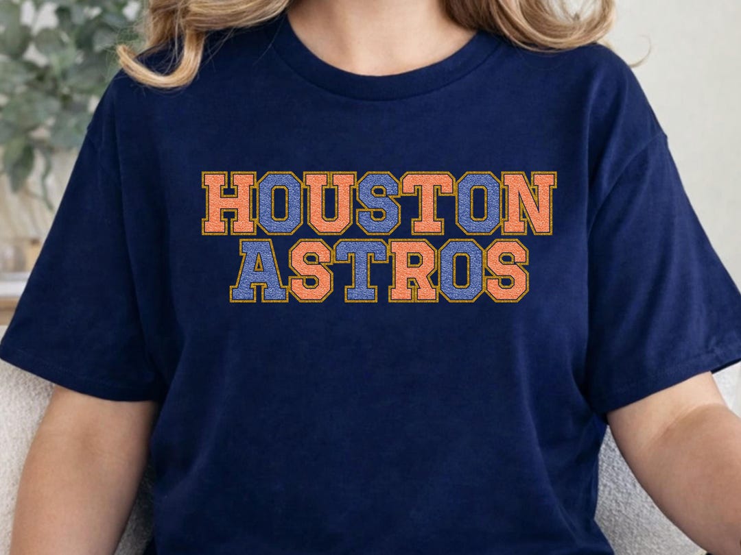 Astros Faux Chanille Lettering Baseball PNG Digital Download Design - Etsy