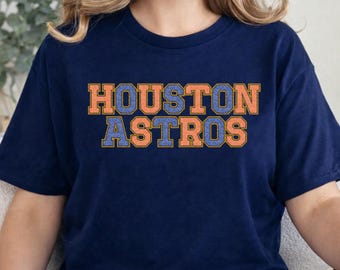 Astros Faux Chanille Schriftzug Baseball PNG Digital Download Design