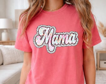 Blumenmama mit Dalmatiner Umriss PNG digitaler Download Design