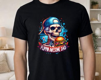 Flippin Super Dad Skelett PNG Digital Download Design