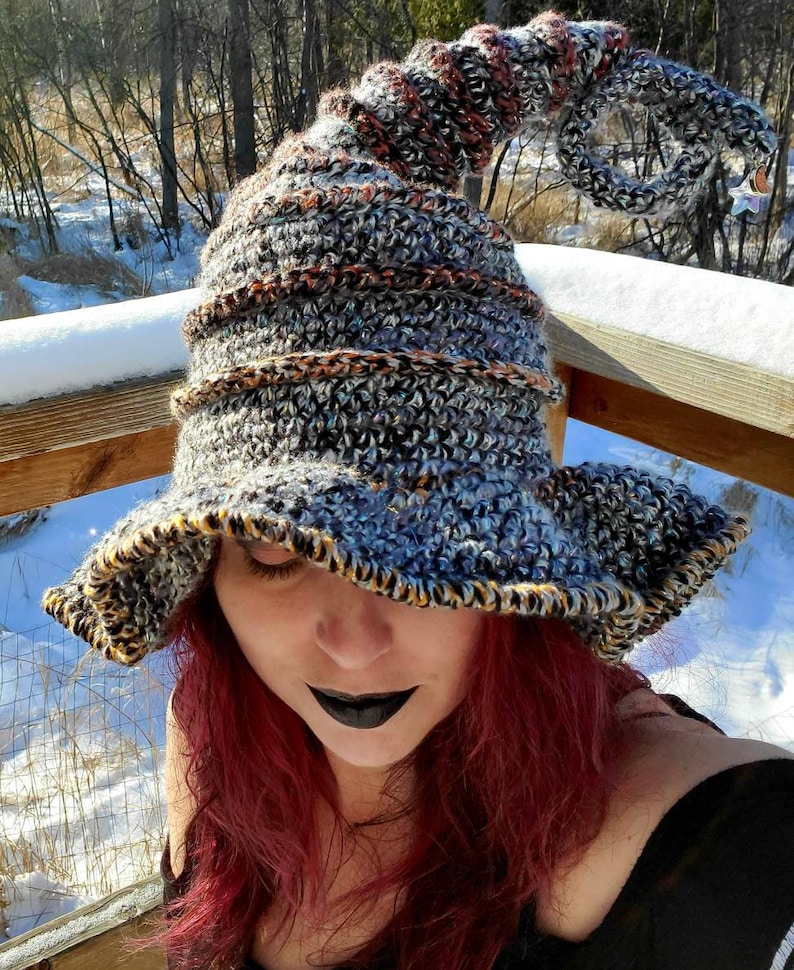 Crochet Twisted Witch Hat. Chapeau de costume de sorcière. Etsy