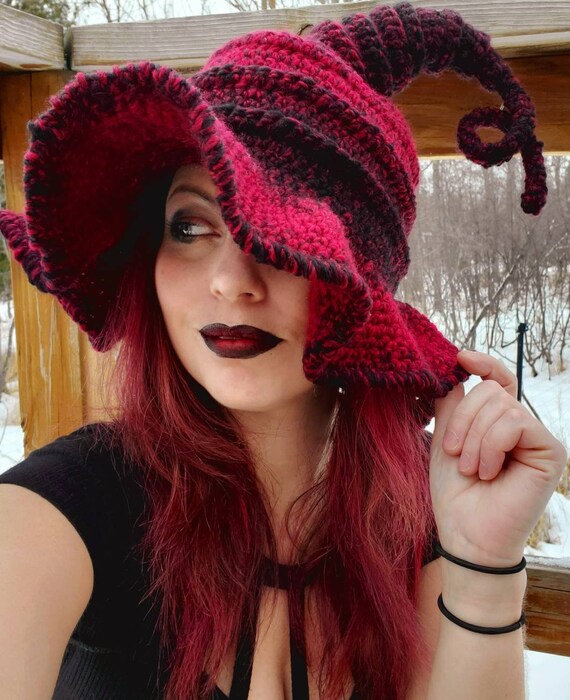 Crochet Twisted Witch Hat Witch Costume 