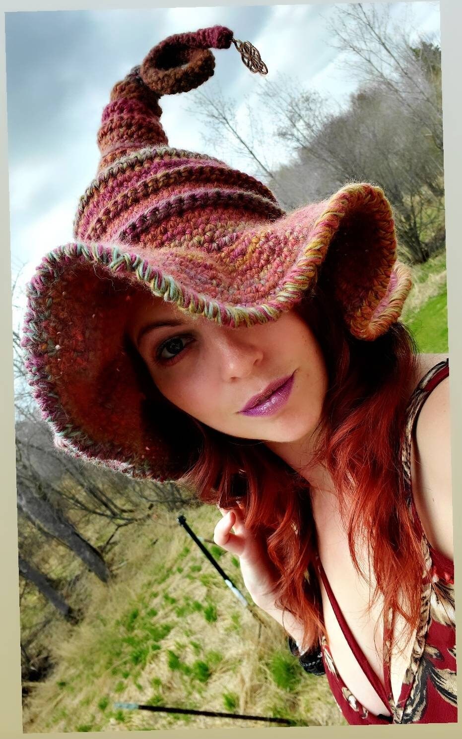 Crochet Twisted Witch Hat. Witch 