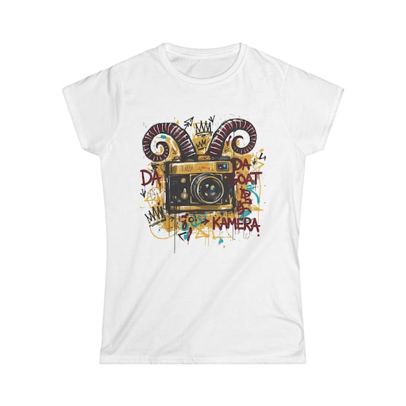 Vintage Camera Graffiti Tee | 'the one and Only' Backprint