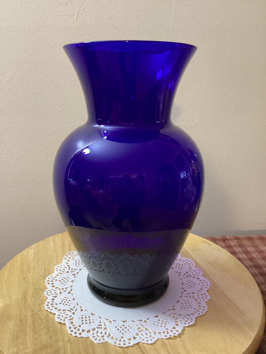 Vintage Cobalt Blue Art Glass Vase | Mid Century Modern Decor - Etsy