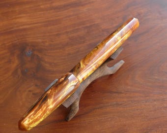 Handmade gold colour and caramel shimmer acrylic fountain pen with Bock no.6 nib