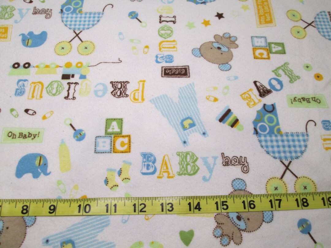 Sweet Precious Baby Boy Flannel Fabric 101 Inches Etsy
