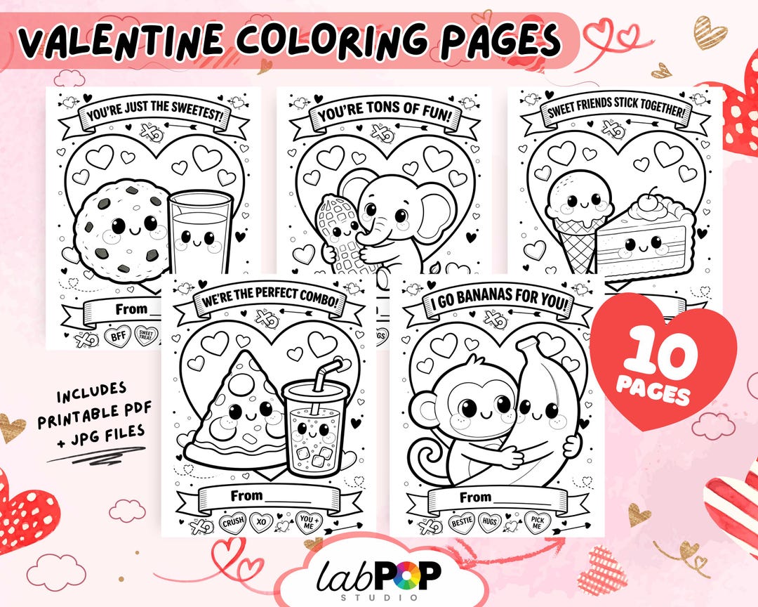 Valentine's Day Coloring Pages - Printable Valentines for Kids ...