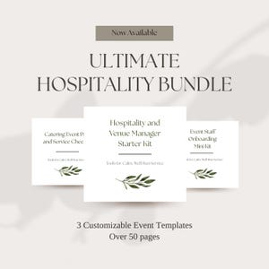Kompletny pakiet zarządzania gościnnością | Zestaw narzędzi dla menedżerów obiektów + Przewodnik wdrażania personelu + Lista kontrolna cateringu