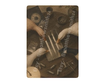 Gaggle of Ganzen pokerkaarten | Artistieke speelkaart met dieren, 300 gsm karton