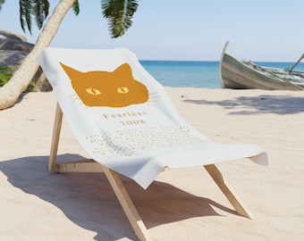 Taylor Eras-strandlaken | Fearless Album Tracklist Cat Design