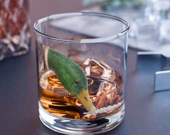 Goose Doing Cocaine Rocks Borrelglas - Green Duck | Whiskyglas van 10 oz, drinkgerei voor watervogels