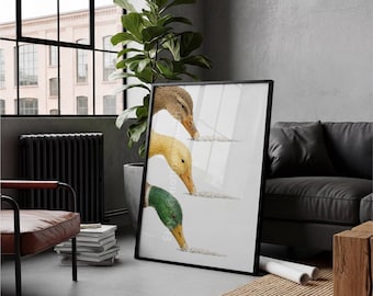 Eenden doen stoten badkamer houseparty poster | AdDucks halen cocaïne bij de vijver