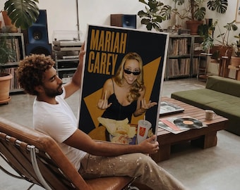Vintage poster Mariah Carey - McDonald's | Mariah Carey Papparazi-poster jaren 90/00