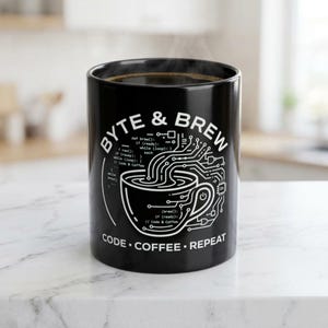 Programmierer Becher, Coffee to Code Tasse, Software Engineer Geschenk, Web-Entwickler Kaffeetasse, Coding Tech Becher, Computer Science Geschenk, IT Geek Tasse