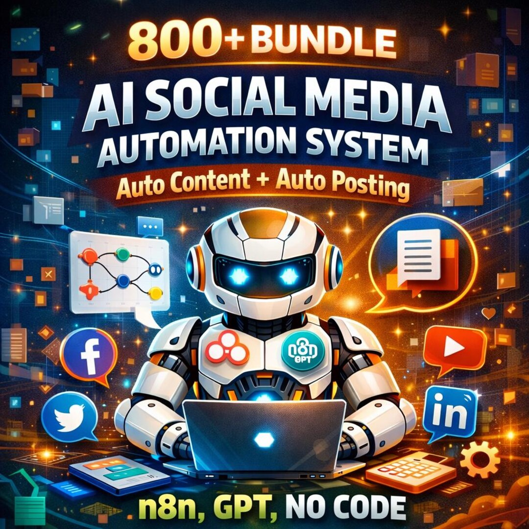 800+ AI Social Media Automation System N8n | Auto Content Generator ...