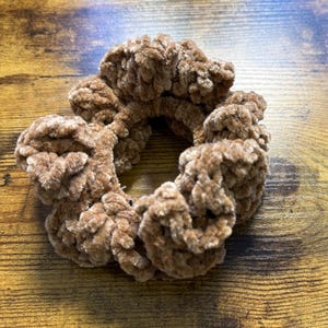 Handmade Chenille Crochet Scrunchies