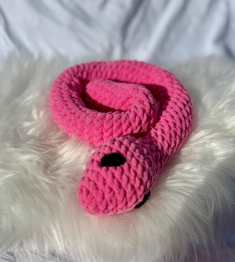 Amigurumi serpent au crochet coloré - Peluche faite main, mignonne, câline, cadeau unique pour les enfants et les collectionneurs image 6