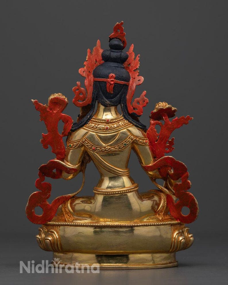 Green Tara Female Buddha Rupa | Tibetan Buddhism - Etsy UK