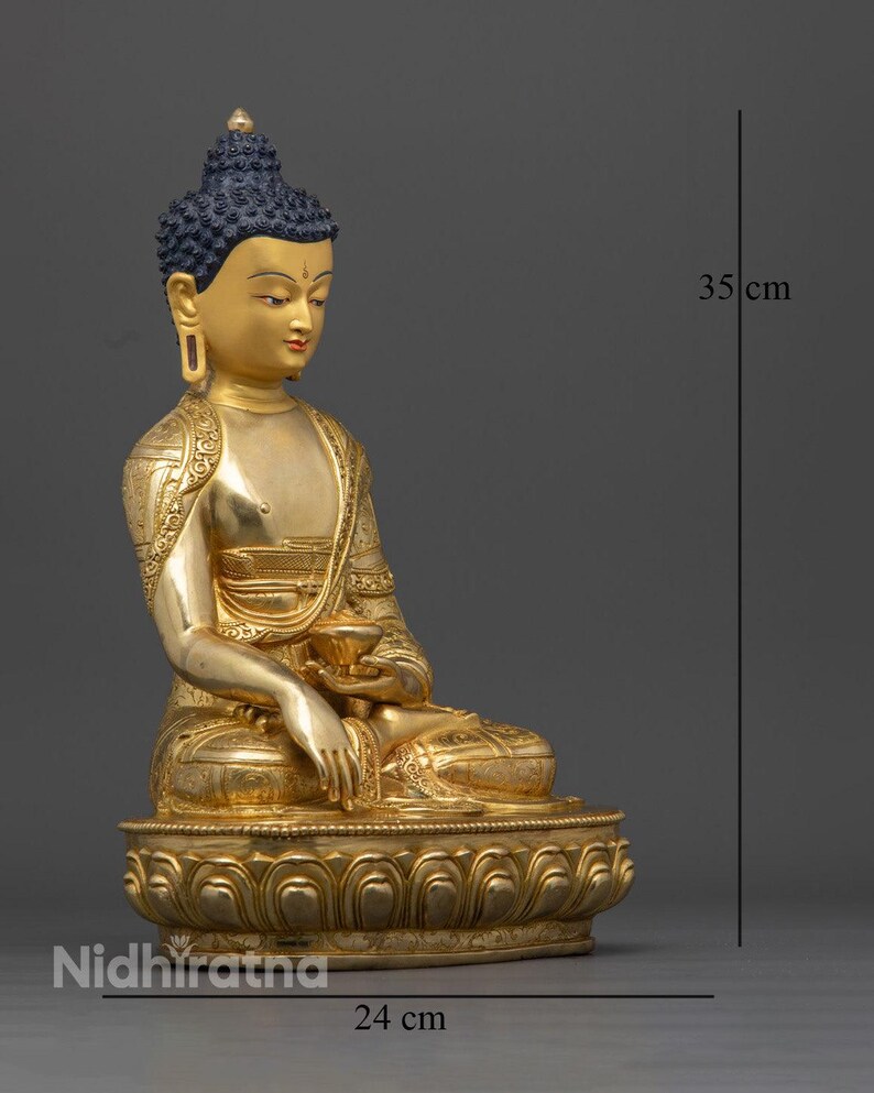 Shakyamuni Buddha Statue Rupa Fully Gold - Etsy