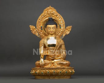 Estatua de Buda Shakyamuni – Figura de Buda dorada hecha a mano