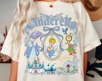 Princess Cinderella, PNG Frame Bow Coquette Style Shirt Design File DIGITAL DOWNLOAD