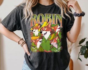 Robin Hood Vintage Retro T-shirt, Vintage 90s Graphic Faded Tee, Disneyland Family Holiday Vacation 2026 Shirt
