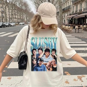 Slushy Noobz Shirt, Vintage Bootleg Graphic Tee, YouTube Creator Fan Shirt, Retro Internet Meme Tee, Comedy Content Creator Shirt image 3