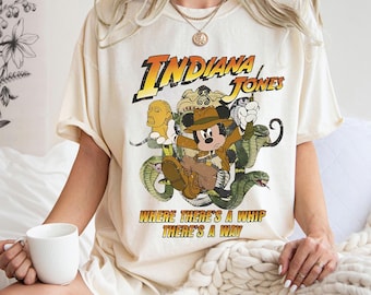 Retro Indiana Jones Adventure PNG, The Temple Of the Forbidden Eye, Mouse and Friend Animal Kingdom Family Matching PNG, Digital File