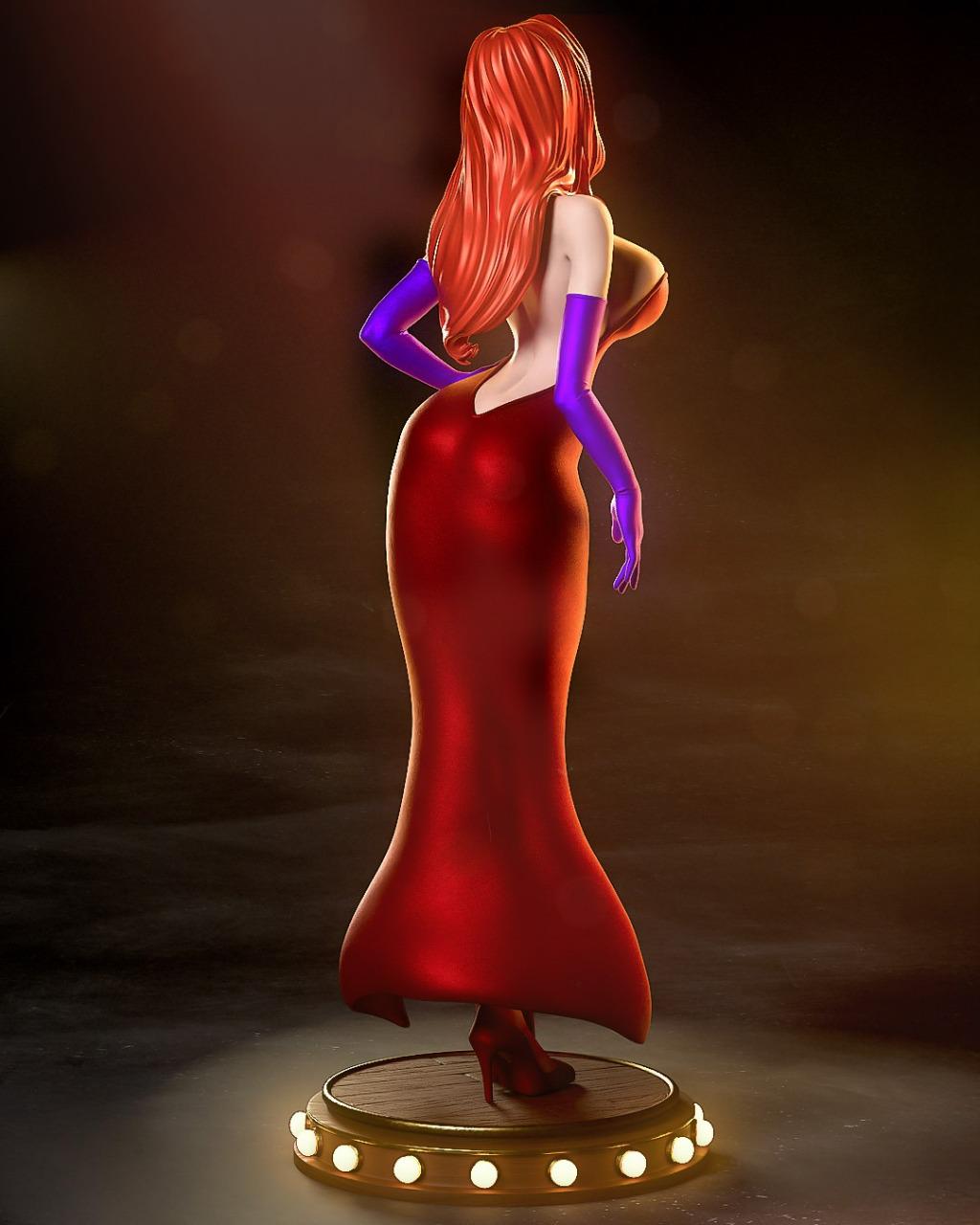 Jessica Rabbit Figure Base Jessica Rabbit Classic | Cartoon Femme Fatale Inspired STL | Retro ...