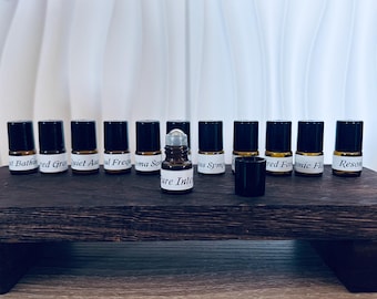 Set di 12 campioni di essenze profumate botaniche per aromaterapia, roll-on naturali