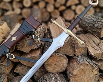 Handmade Fallen Star Longsword Fantasy Replica – Medieval Display Sword for Cosplay and Collector Gift