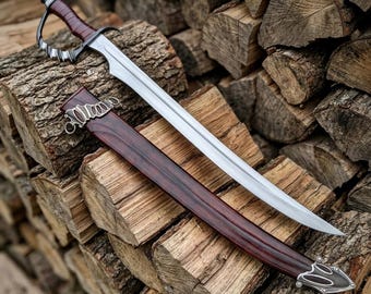 Hand Forged Carbon Steel European Sword – Medieval Collector Blade with  Scabbard
