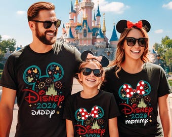 Camiseta personalizada Disney 2026, camiseta Magic Kingdom, camiseta de viaje a Disneyworld, camisetas familiares a juego de Disneyland, conjuntos para vacaciones en Disney