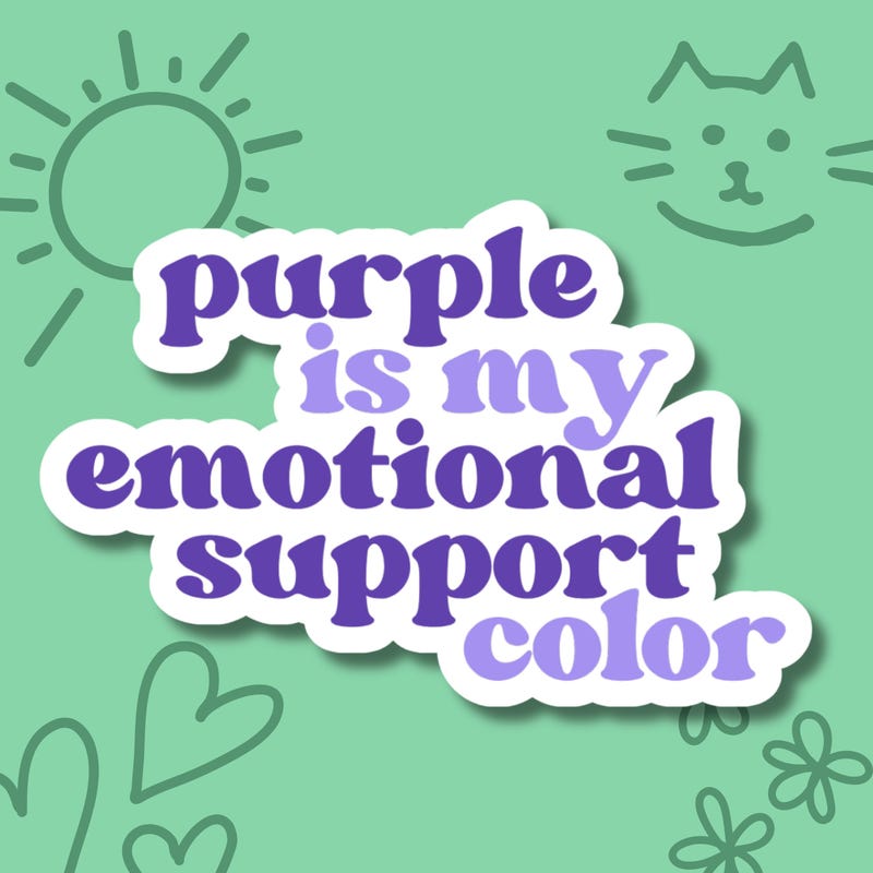 Purple Aesthetic Stickers - Etsy