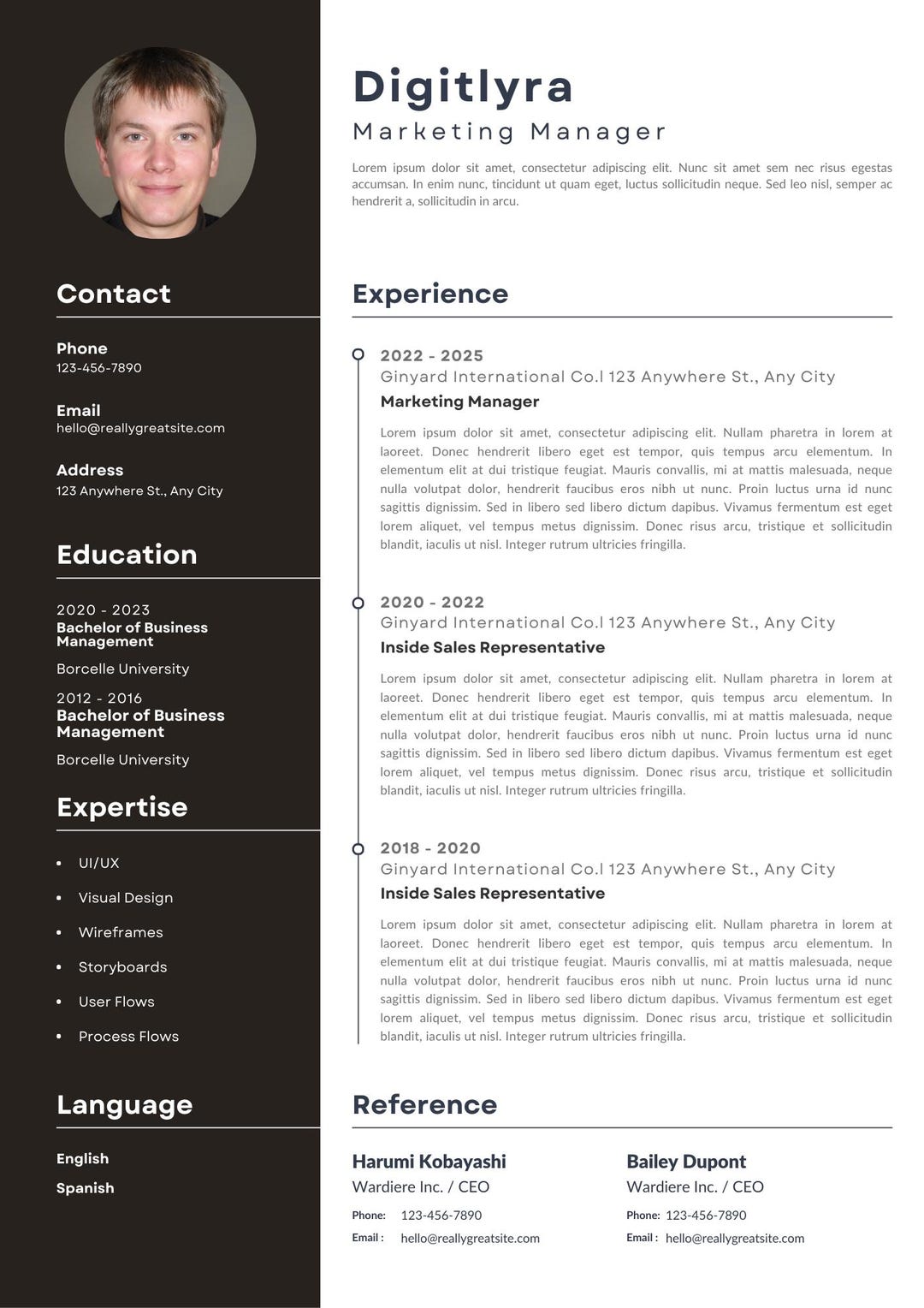 ATS Friendly Resume Template for Canva – 5 Templates, Modern Minimalist ...