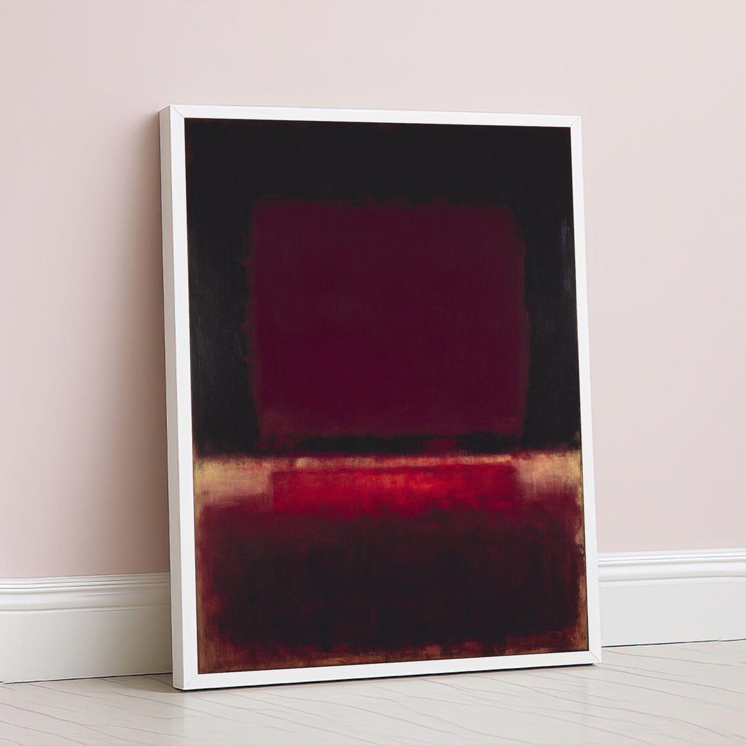 Mark Rothko Deep Color Fields Mark Rothko Deep Red Wall Art Print, Abstract Color Field Canvas Art ...