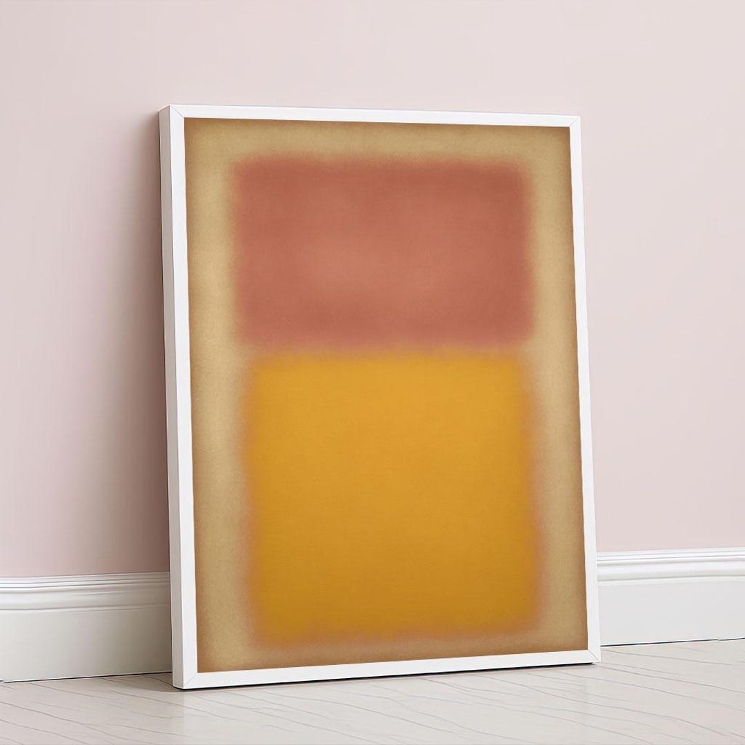 Mark Rothko Inspired Red and Yellow Canvas Bold Color Field Painting ...