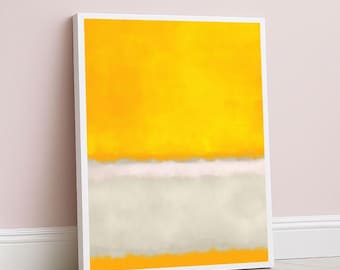 Mark Rothko Yellow White Canvas Wall Art Print  Modern Living Room Decor  Statement Piece