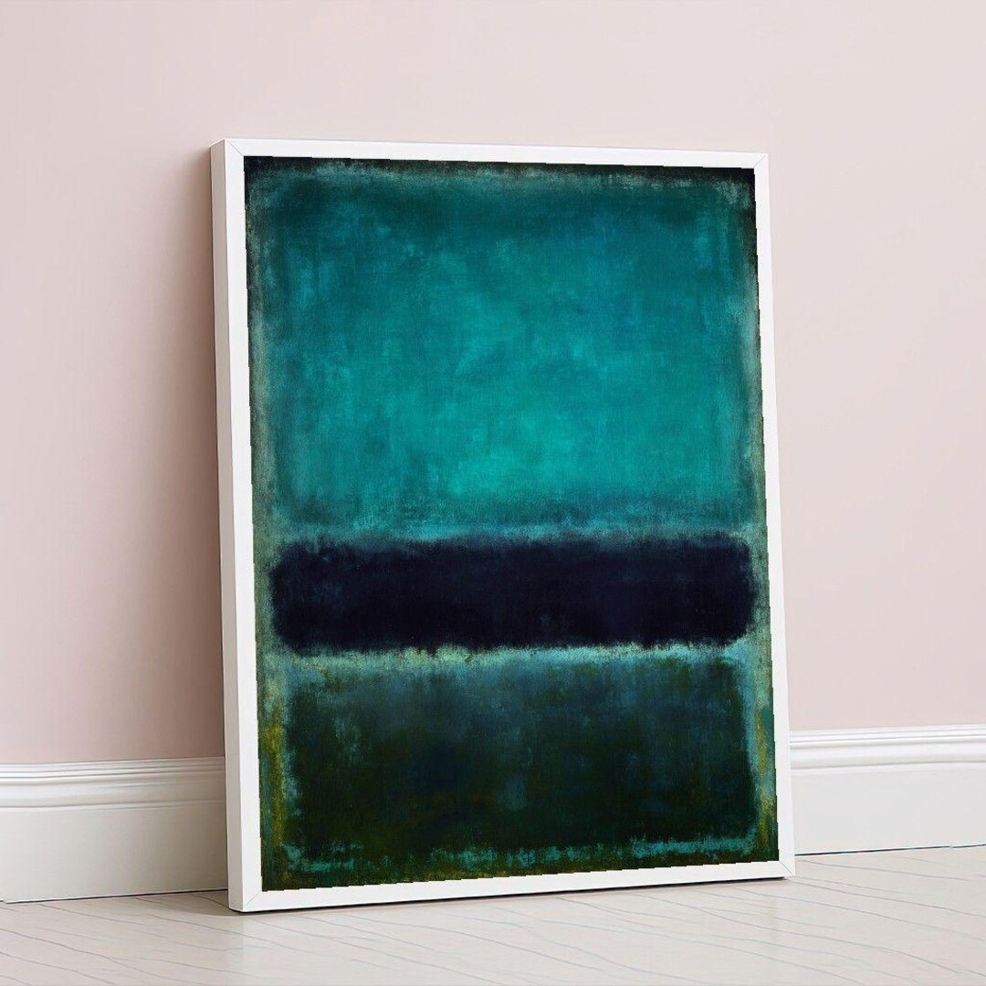 Mark Rothko Deep Teal Canvas Art - Etsy