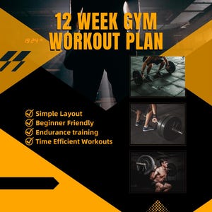 12-Week Gym Workout Plan | Strength & Muscle Building Program | Beginner to Intermediate