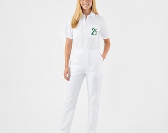 Caddie Golf Uniform and Hat - Women Golfer Caddy Jumpsuit for Halloween, Parties, Couples Costume