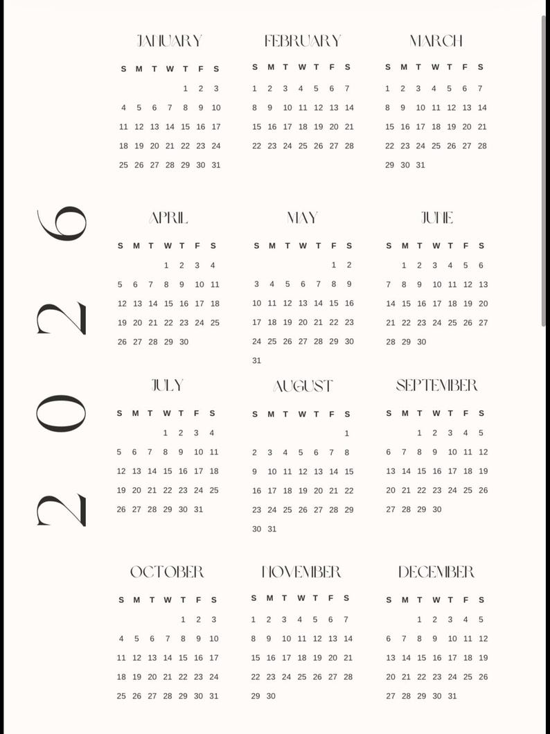 2026 Aesthetic Yearly Planner Minimalist Goal Setting Calendar Pages ...