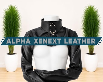Genuine Leather Straitjacket Bolero, Black Gothic Restraint Jacket with Buckle Straps, Unisex Custom Fit