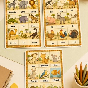 kids animal vocabulary poster | blank language learning printable | editable animal learning poster | homeschool classroom decor