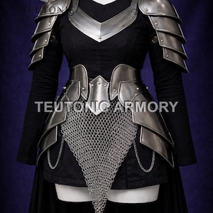 Lady Knight Steel Armor: Medieval Tessets And Corset Female Costume For Cosplay SCA LARP